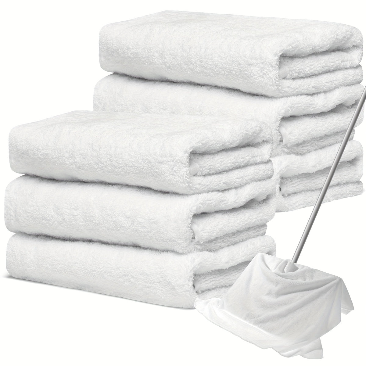 6pcs Of Oversized Microfiber Cleaning Cloths, 30 Inches X 20 Inches, Washable And Reusable