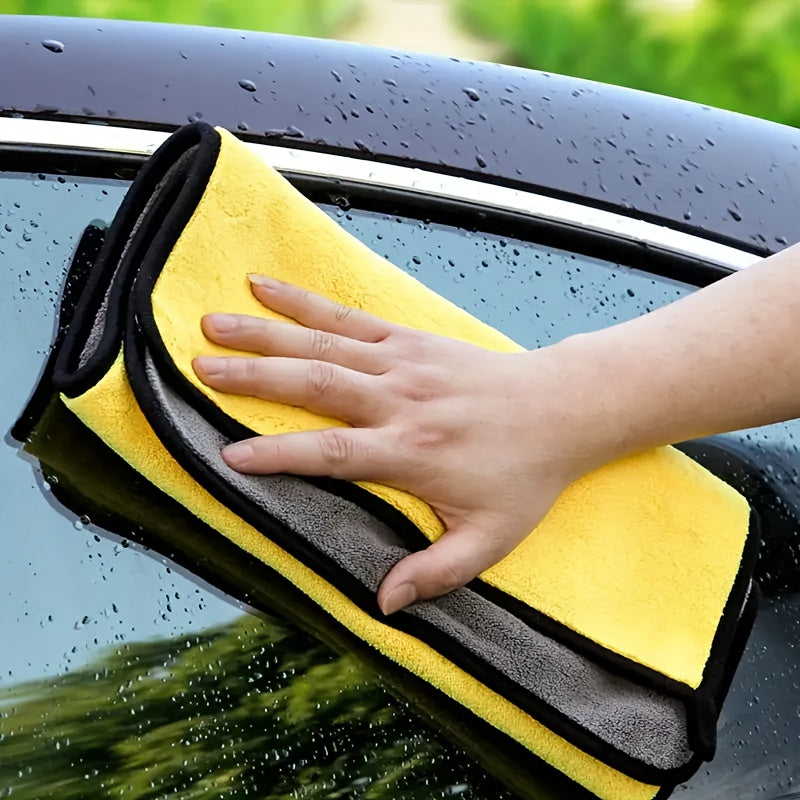 5pcs Thickened Microfiber Car Wash Cloths • Super Absorbent Towels for Car Glass