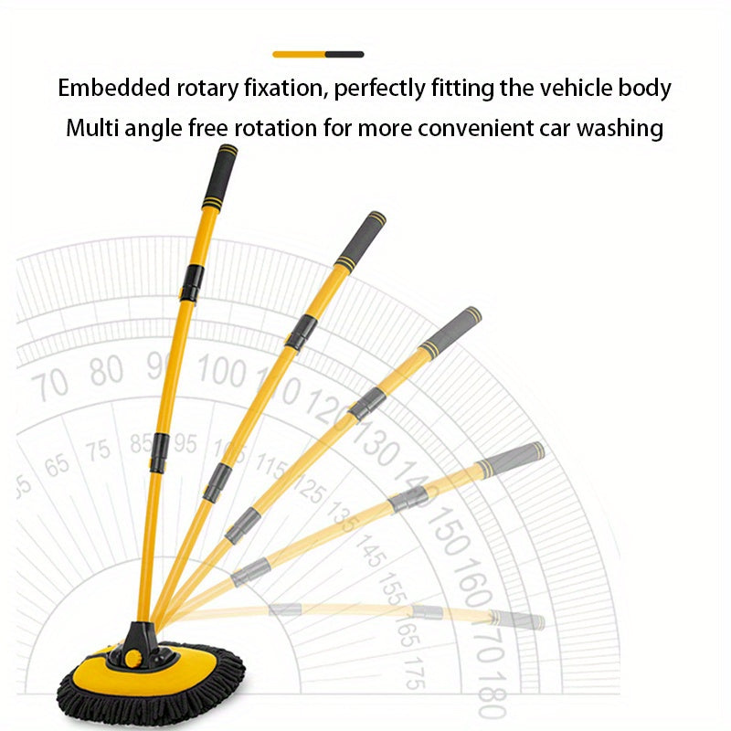Upgraded Three-Section Multi-Angle Bendable Durable Telescopic Car Wash Brush