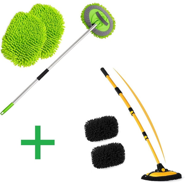 62 inch Microfiber Car Wash Brush Mop Kit Mitt Sponge with Long Handle