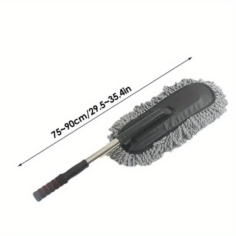 3pcs Car Wash Mop with Extendable Handle, Ultra-Fine Microfiber Wax Brush Kit