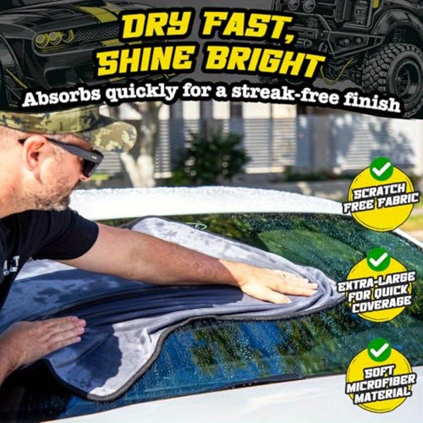 Ultrasoft Wash Mitt And Towel Set by Salty Captain, Designed for Scratch-Free Cleaning