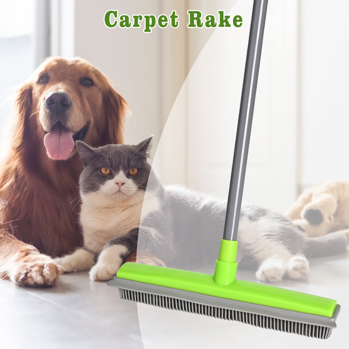 Floor Hair broom Dust Scraper & Pet rubber Brush Carpet carpet cleaner
