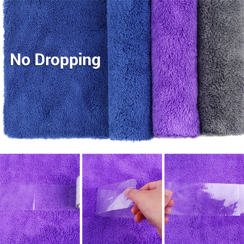 30pcs Ultra-Soft Edgeless Microfiber Towels - 500 GSM, 16x16 Inch, Lint-Free, Streak-Free
