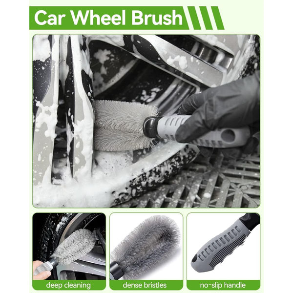 62 Car Wash Brush Kit with Long Handle, Microfiber Car Wash Mop