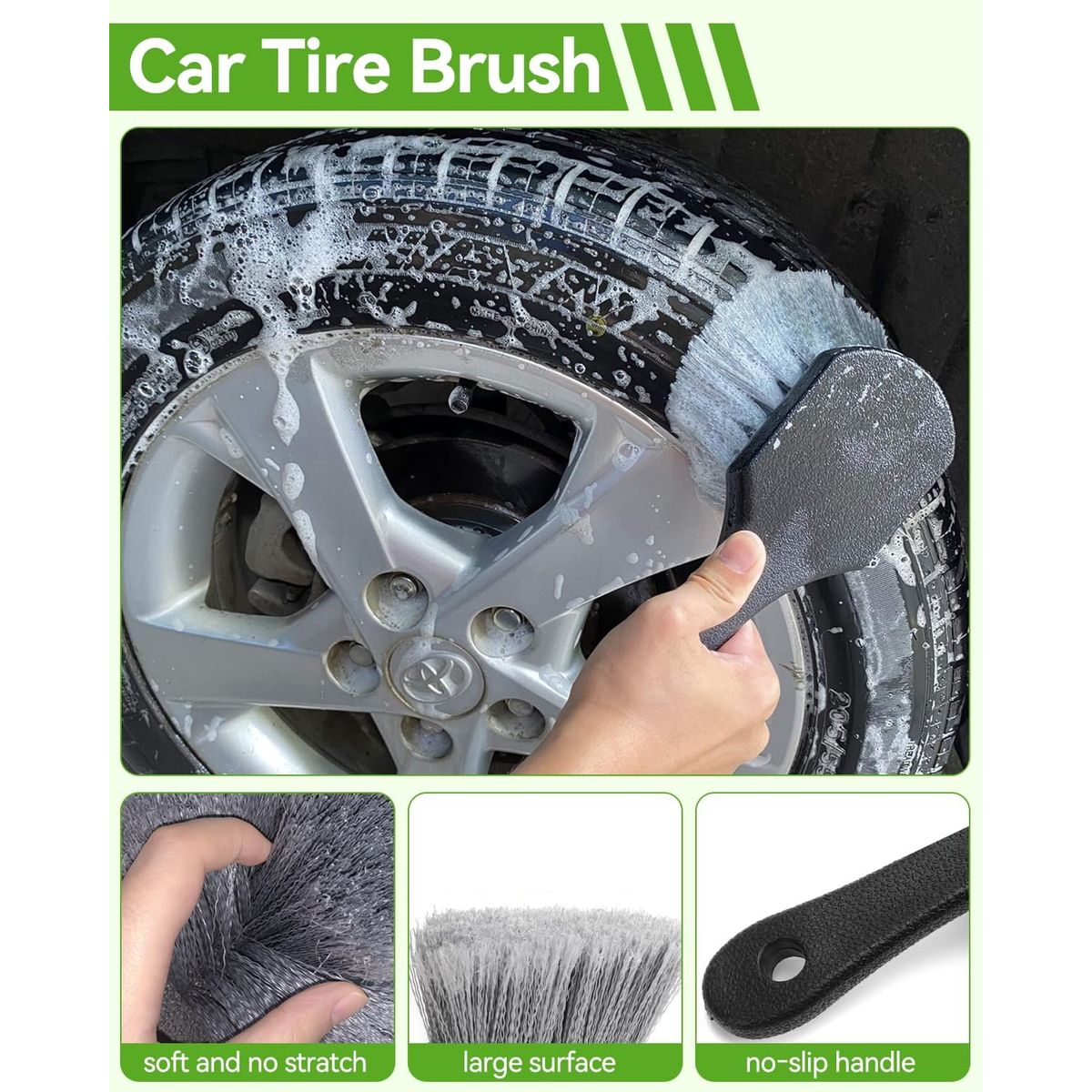62 Car Wash Brush Kit with Long Handle, Microfiber Car Wash Mop