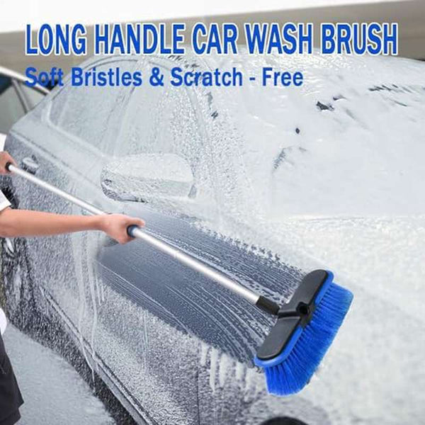 62 Long Handle Car Wash Brush, Scratch - Free Soft Bristles, Sturdy Mop