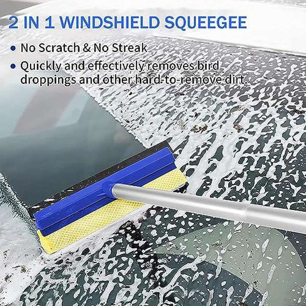 62 Long Handle Car Wash Brush, Scratch - Free Soft Bristles, Sturdy Mop