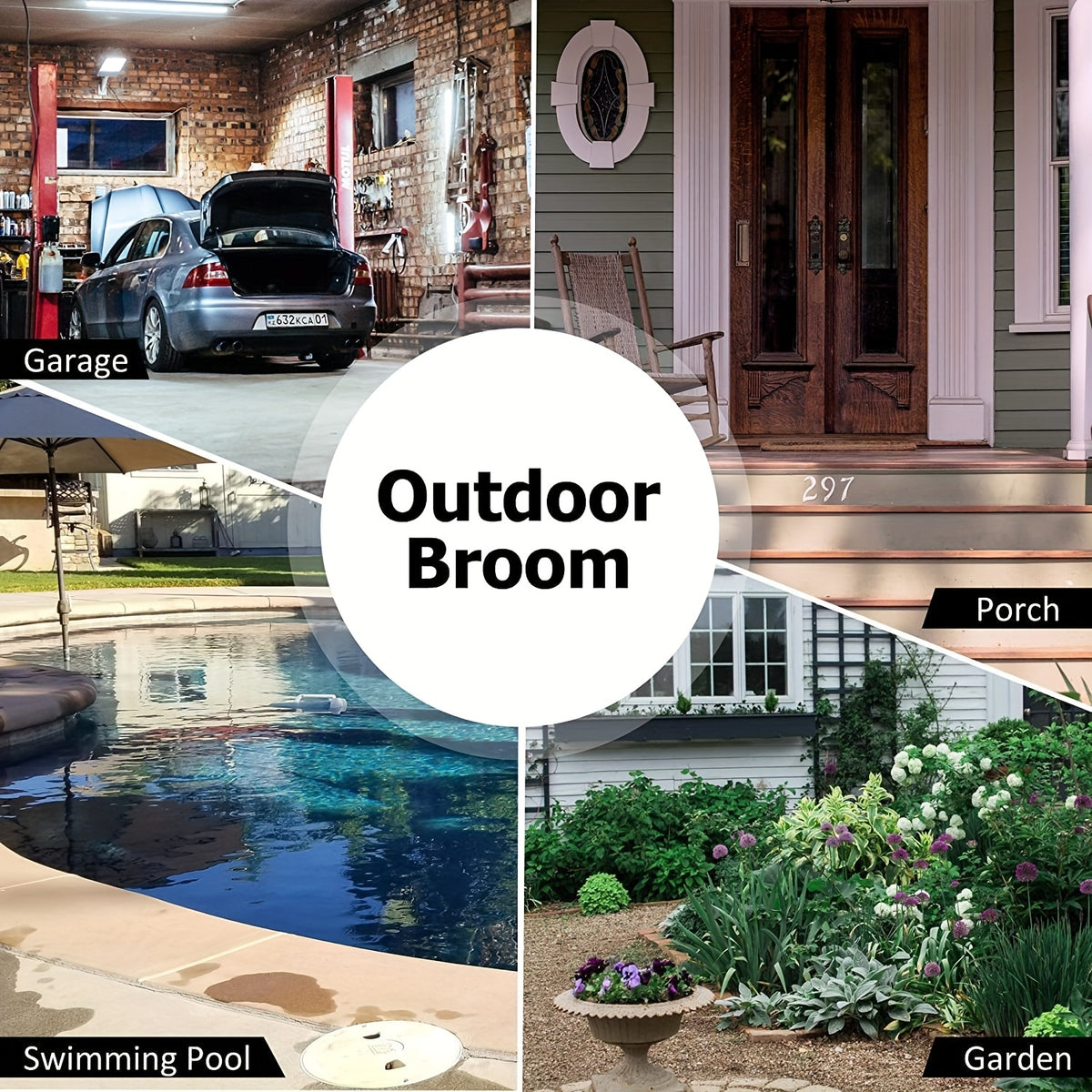 Pet Hair Broom Rubber Floor Brush