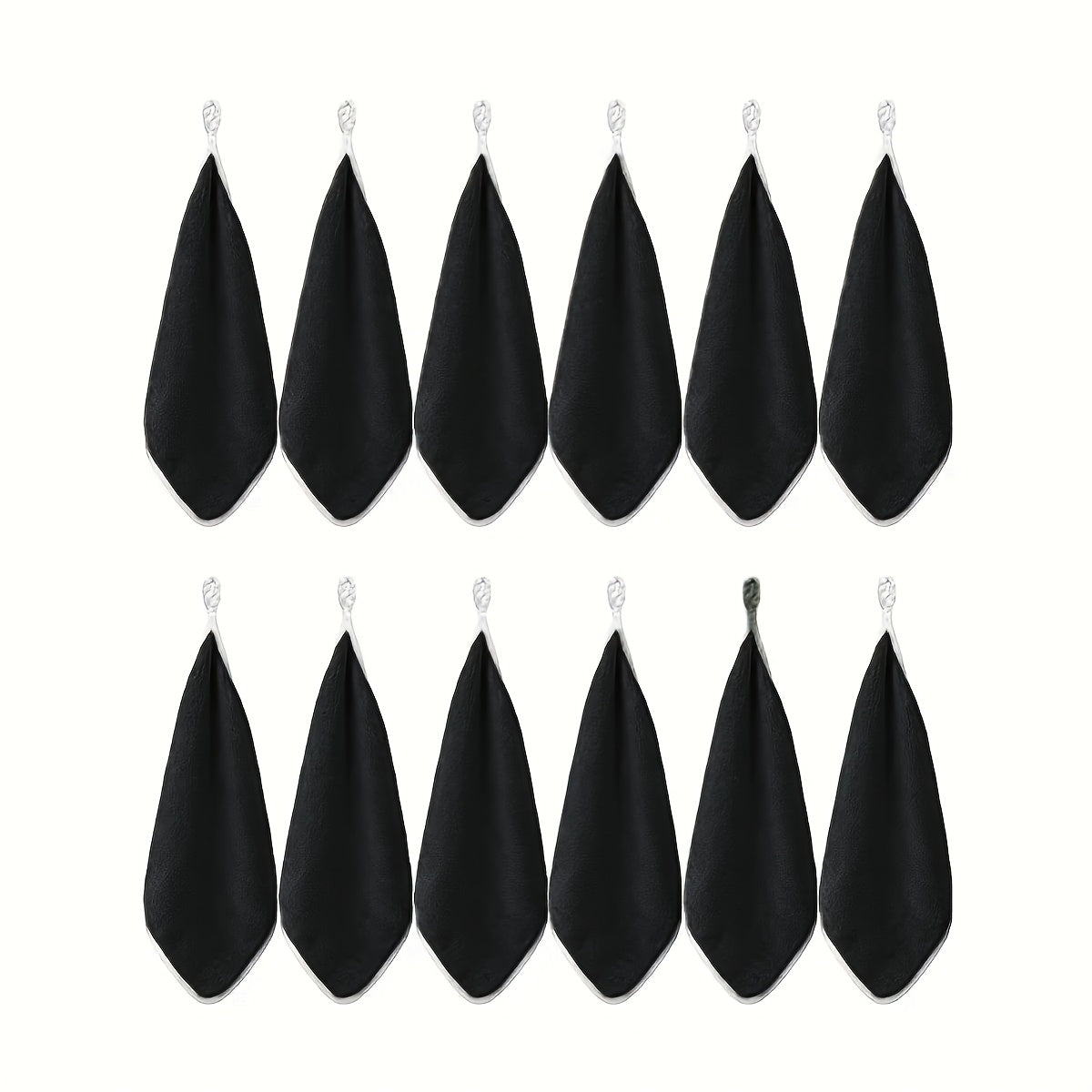 12pcs Ultra Absorbent Microfiber Cleaning Cloths with Hanging Loop - Versatile for Kitchen