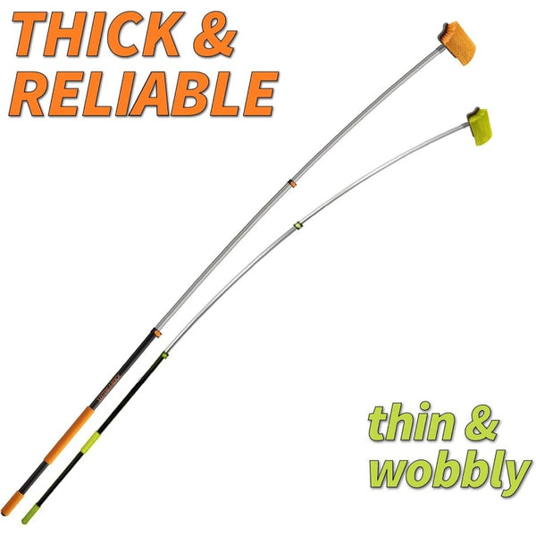 Car RV Wash Brush Kit | 48-144 Long Extendable Handle with Microfiber Car Mop, Soft Brush