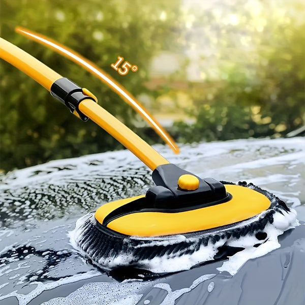 Adjustable Long Handle Vehicle Wash Brush with Extendable Cleaning Mop And Rotating Head