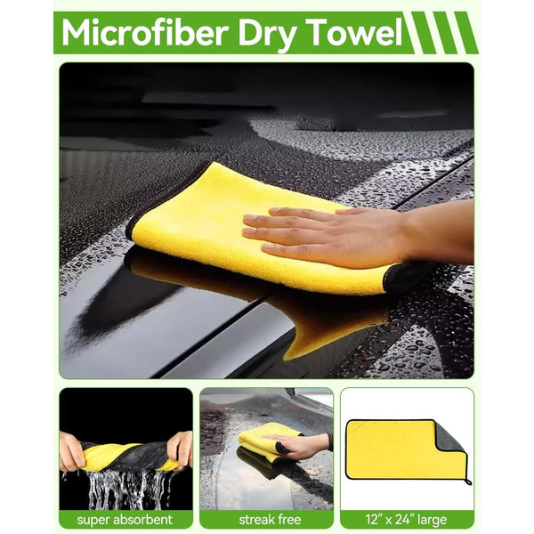 62 Car Wash Brush Kit with Long Handle, Microfiber Car Wash Mop