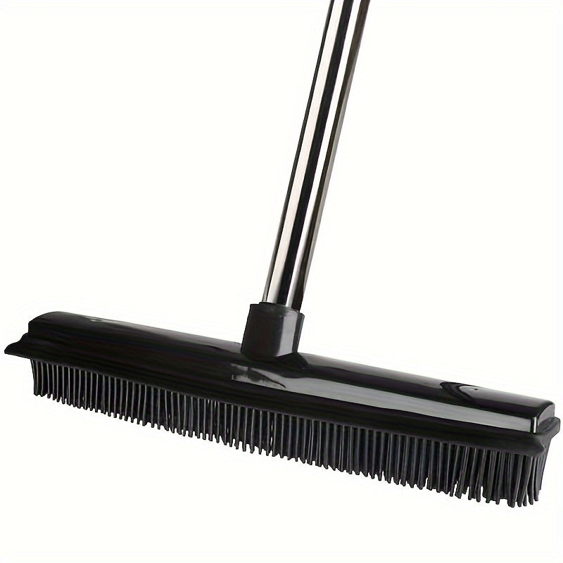 Pet Hair Rubber Broom Pet Hair Rubber Broom with Carpet Rake and Squeegee