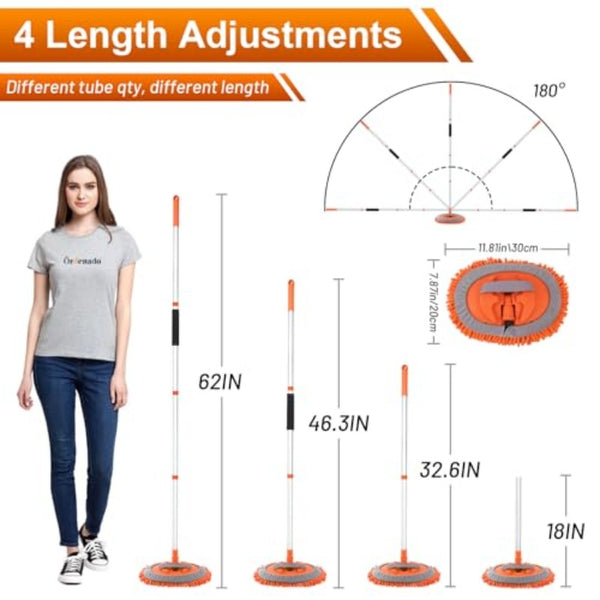 Ordenado 62 Car Wash Brush with Long Handle Soft Bristle Car Cleaning Brush Supplies