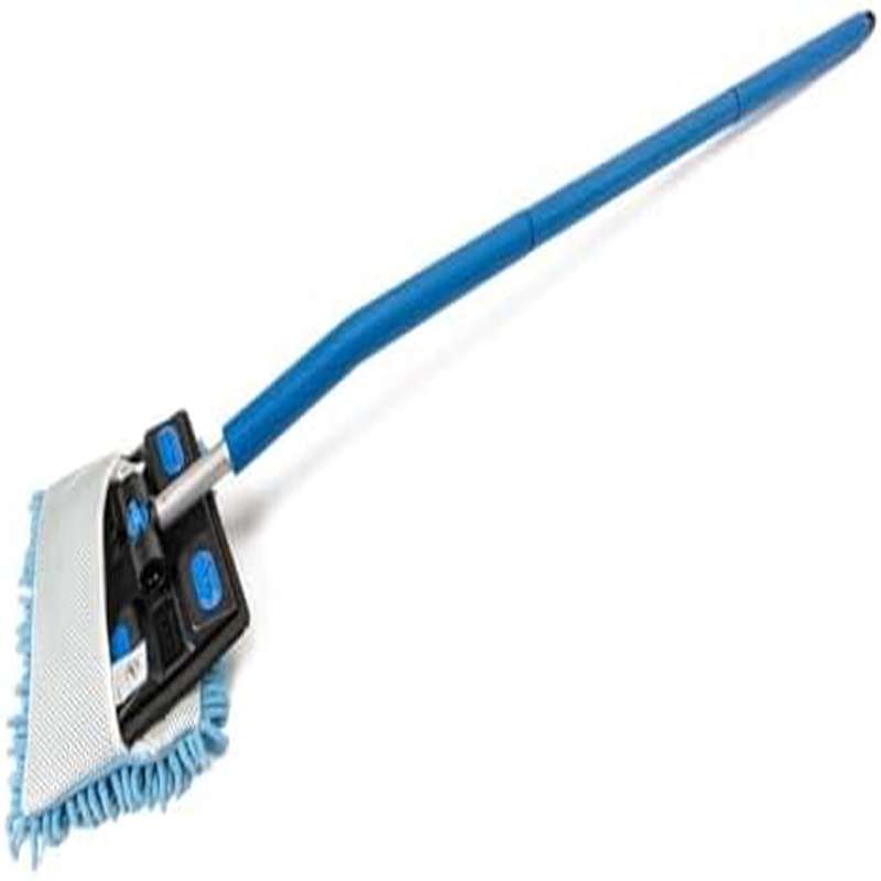 Mitt on a Stick PRO for Car Wash - Extendable Brush, Mop Mitt with Blue Noodle Mesh Cover