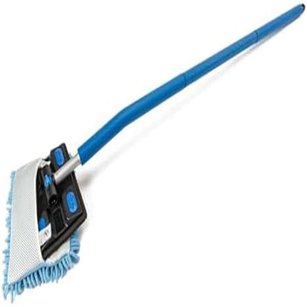 Mitt on a Stick PRO for Car Wash - Extendable Brush, Mop Mitt with Blue Noodle Mesh Cover