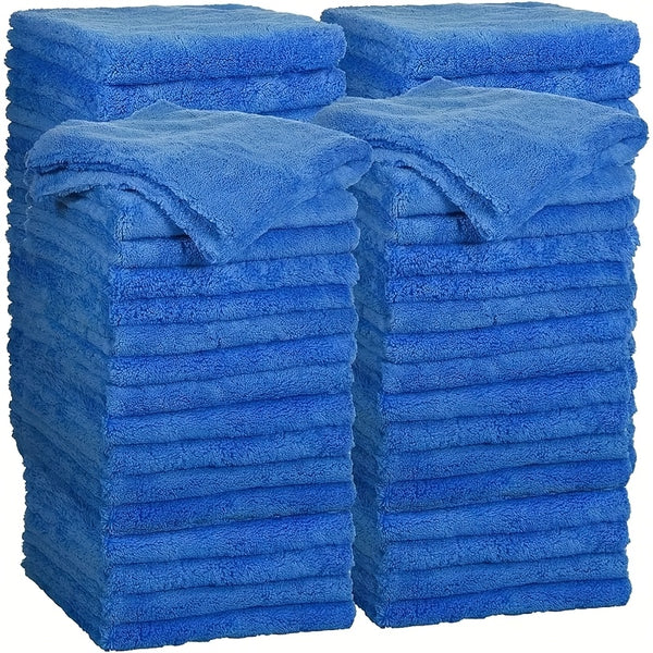 30pcs Ultra-Soft Edgeless Microfiber Towels - 500 GSM, 16x16 Inch, Lint-Free, Streak-Free