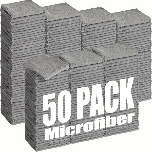 Microfiber Cleaning Cloths 50pcs Gray Microfiber Cleaning Cloths - Super Absorbent