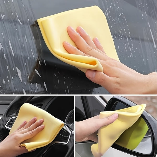 6-Pack Premium Shammy Cloths, Absorbent Microfiber Towels for Car Drying & Daily Cleaning