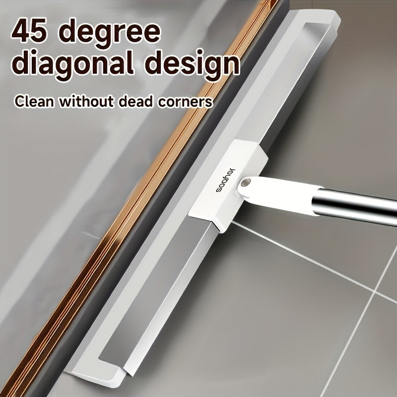 Magic Broom with Squeegee-40cm Large Head Rubber Squeegee for Floor