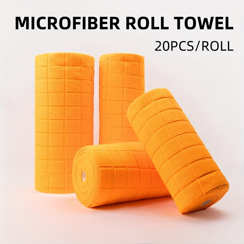20 Pack Microfiber Cleaning Cloth Roll, Reusable Tear Away Microfiber Towels, 11.8\