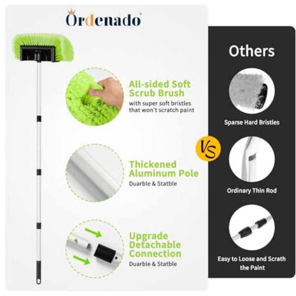 Ordenado 62 Car Wash Brush with Long Handle Soft Bristle Car Cleaning Brush Supplies