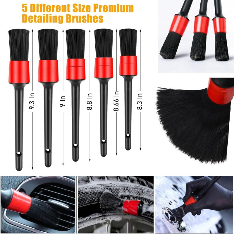 Jaronx 62 Car Wash Brush with Long Handle Car Cleaning KitChenille Microfiber Car Washing Mop