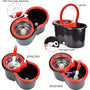 Mop And Bucket Set, 360° Spin Mop And Bucket with Wringer Set And 6 Microfiber Mop Refills