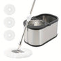 Stainless Steel Spin Mop and Bucket System with Wringer - 360° Spinning Mop
