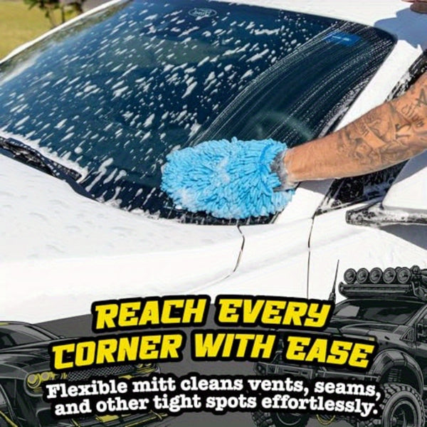 Ultrasoft Wash Mitt And Towel Set by Salty Captain, Designed for Scratch-Free Cleaning