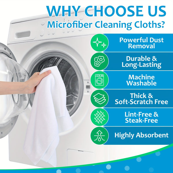 6pcs Of Oversized Microfiber Cleaning Cloths, 30 Inches X 20 Inches, Washable And Reusable