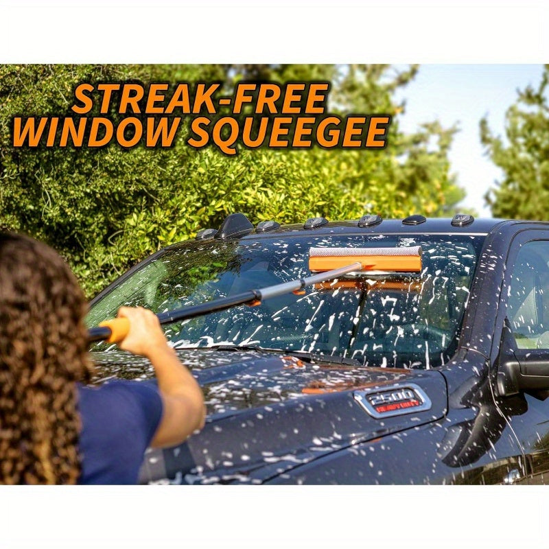 Car RV Wash Brush Kit | 48-144 Long Extendable Handle with Microfiber Car Mop, Soft Brush