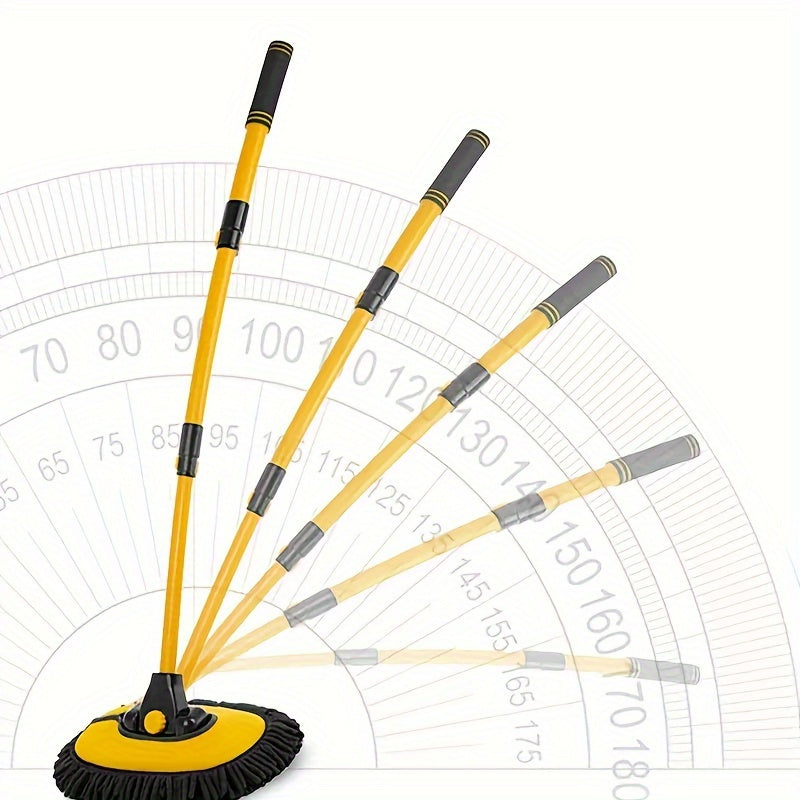 Adjustable Long Handle Vehicle Wash Brush with Extendable Cleaning Mop And Rotating Head