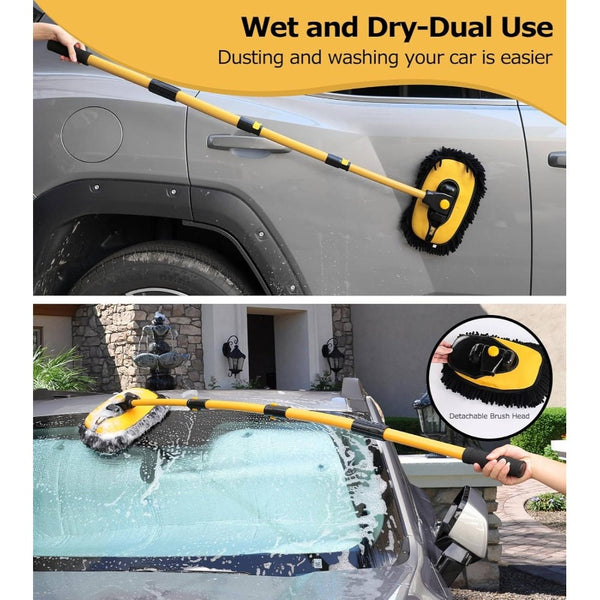 62 inch Microfiber Car Wash Brush Mop Kit Mitt Sponge with Long Handle