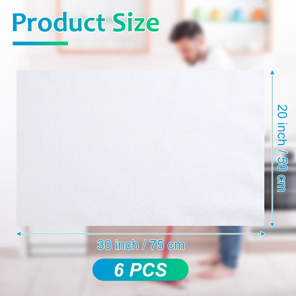 6pcs Of Oversized Microfiber Cleaning Cloths, 30 Inches X 20 Inches, Washable And Reusable