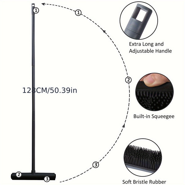 Pet Hair Broom Rubber Floor Brush