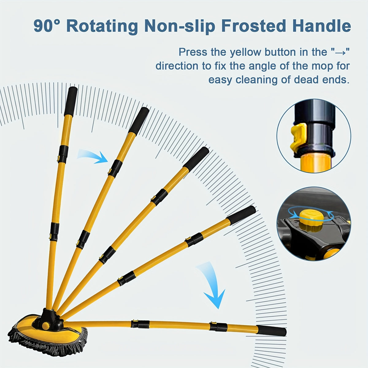 Car Washing Equipment Car Washing Brush Telescopic Long Handle Cleaning Mop Auto Parts Microfiber Adjustable Length Car Cleaning Brush