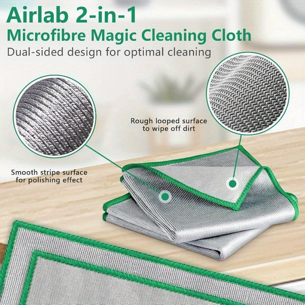 6pcs Streak-Free Microfiber Glass Polishing Cloths, Lint-Free Cleaning Rags for Kitchen