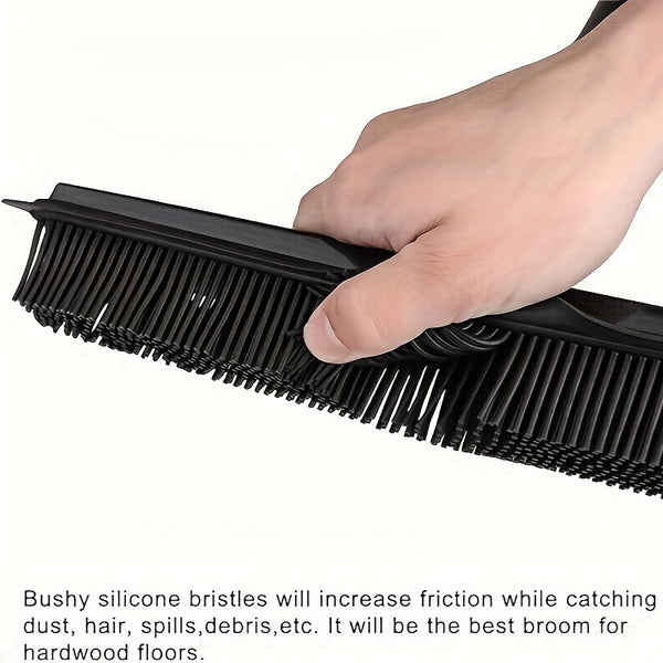 Pet Hair Rubber Broom Pet Hair Rubber Broom with Carpet Rake and Squeegee