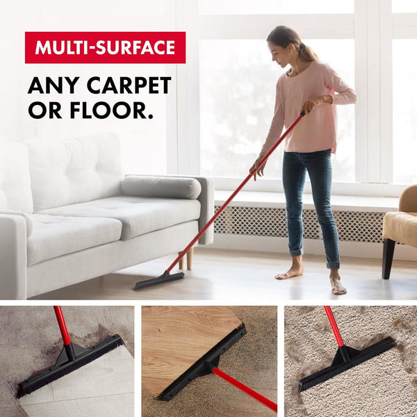 Ravmag Rubber Broom Lightweight 15.7 In | Rubber, Durable and