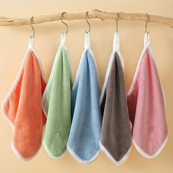 12pcs Ultra Absorbent Microfiber Cleaning Cloths with Hanging Loop - Versatile for Kitchen